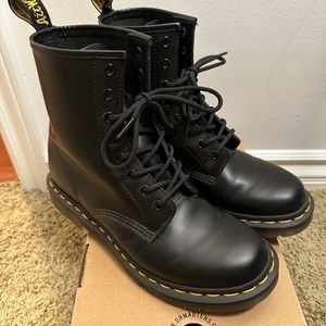 Doc Martens 1460 Smooth Black Boots - Size 8